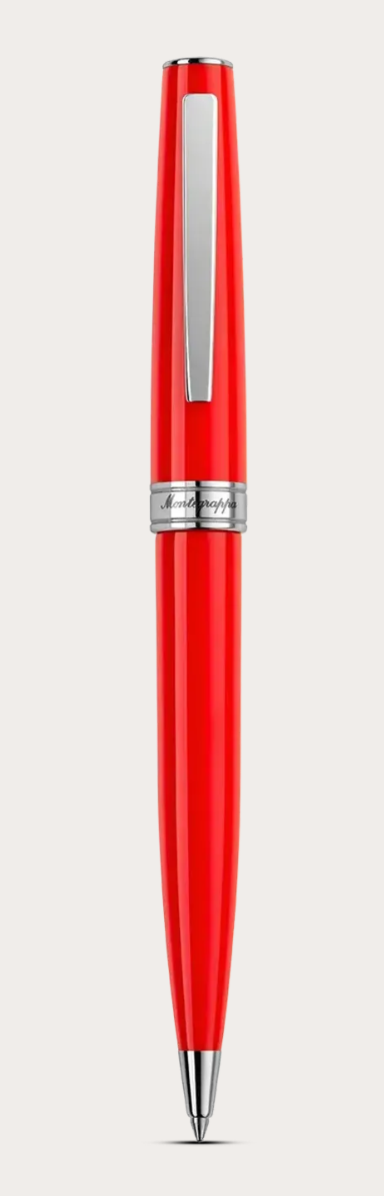 Montegrappa Armonia Ballpoint Pen Scarlet Red Stainless Steel