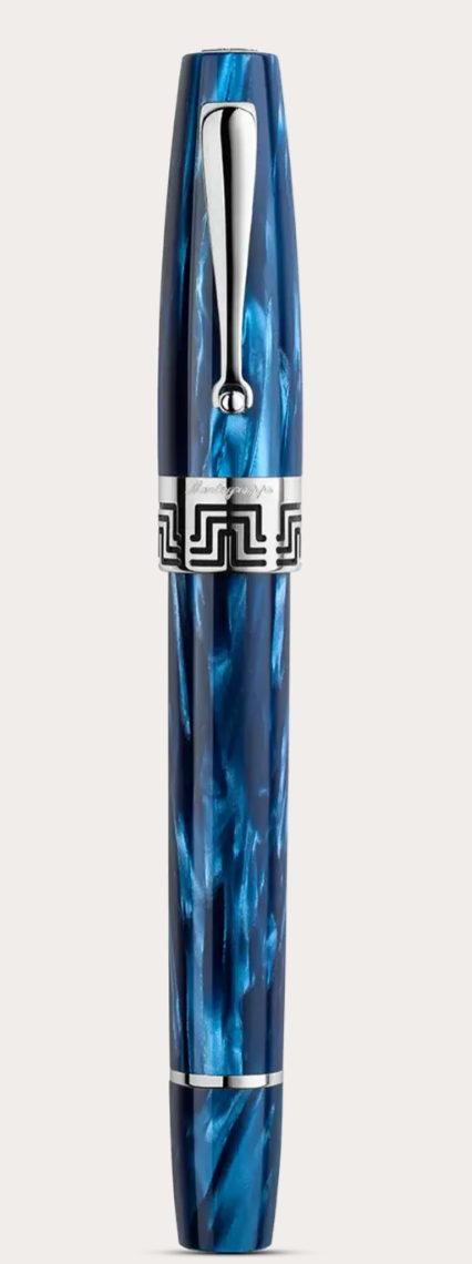 Montegrappa Extra 1930 Fountain Pen Mediterranean Blue Sterling Silver