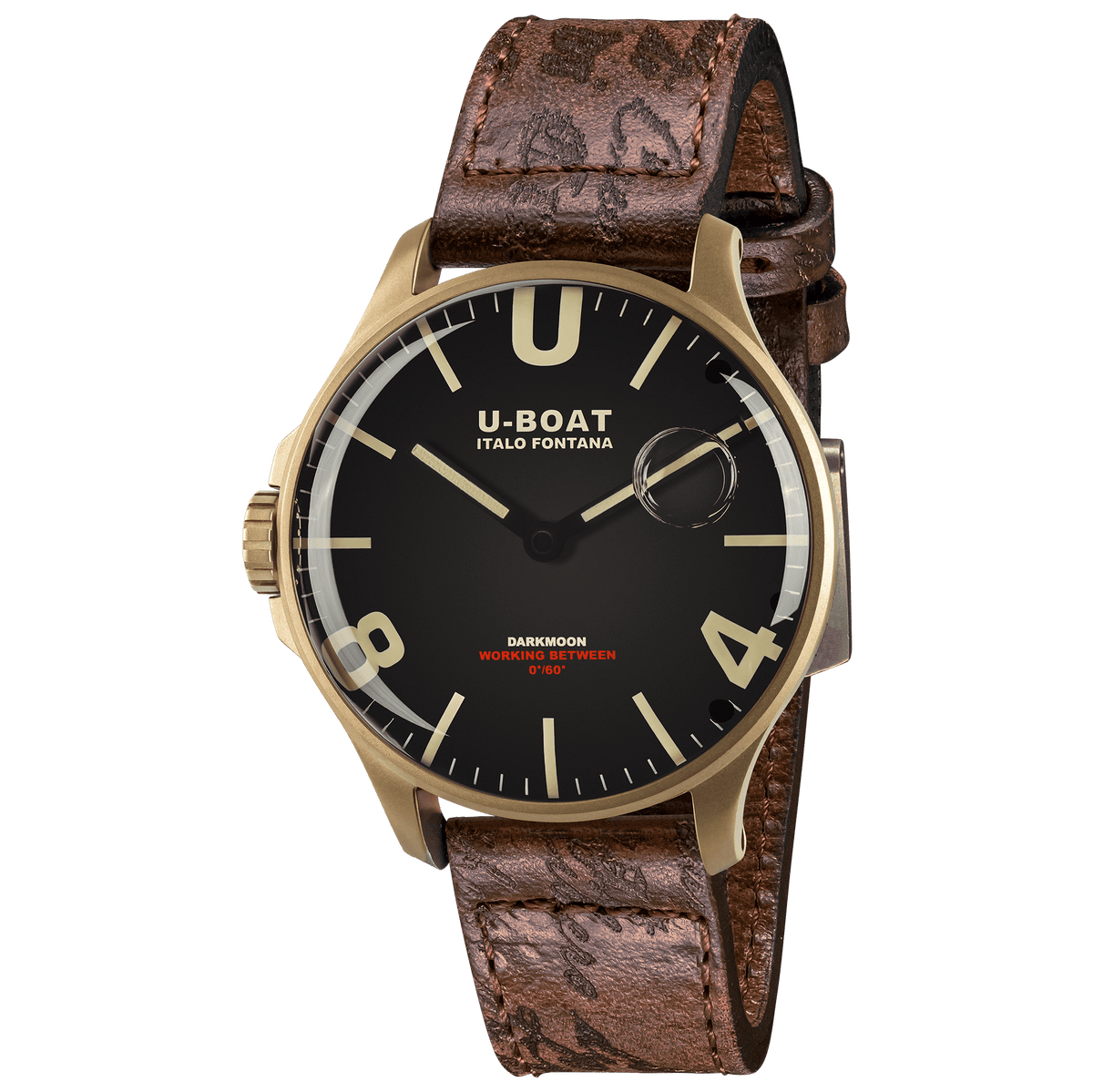 U-Boat Darkmoon 44mm Bronze Brown Leather Strap Watch