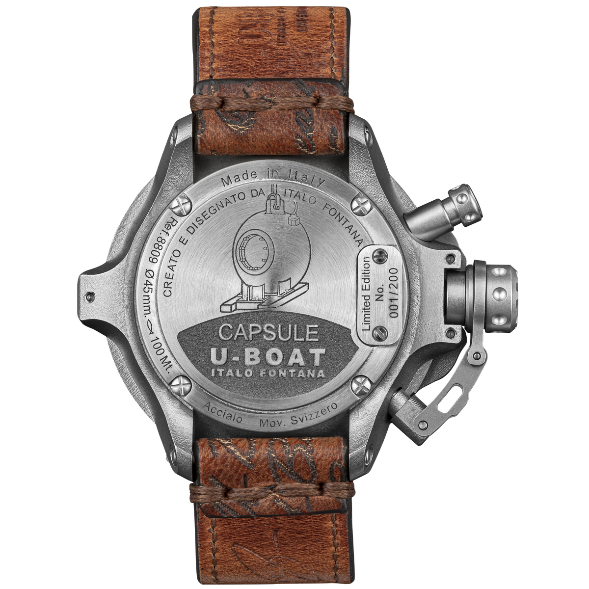 U-Boat Capsule 45mm SS Black Blue Watch