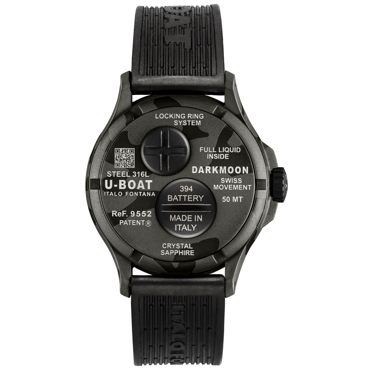 U-Boat Darkmoon 40mm Grey Curved Camouflage Watch