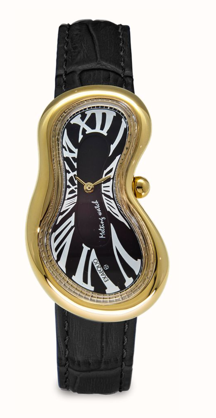 Exaequo Melting Watch SS PVD Gold White Dial Watch
